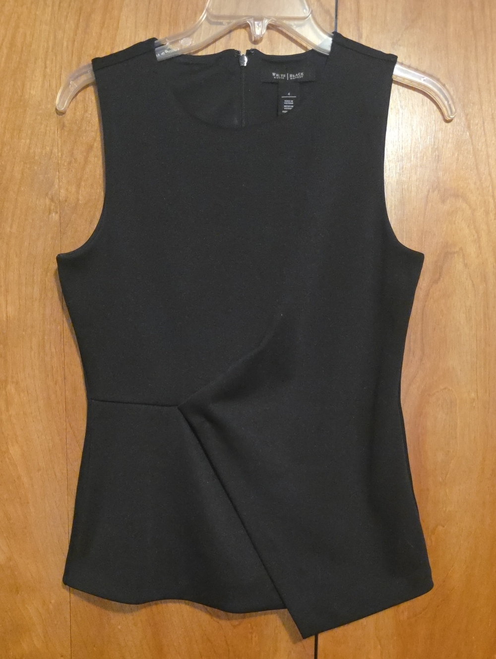 White House Black Market Sleeveless Asymmetrical Peplum Top